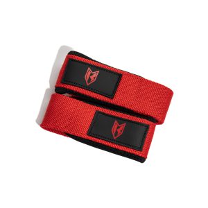 Red lifting straps for weightlifting
