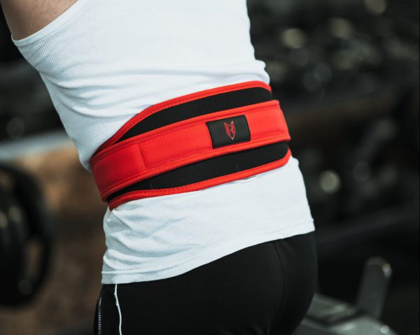 Red weightlifting back belt - Image 4