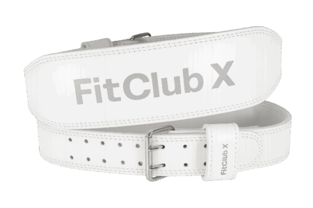 White Weightlifting Belt