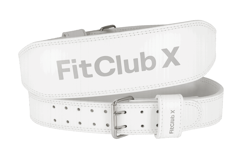 White Weightlifting Belt – FitClub X